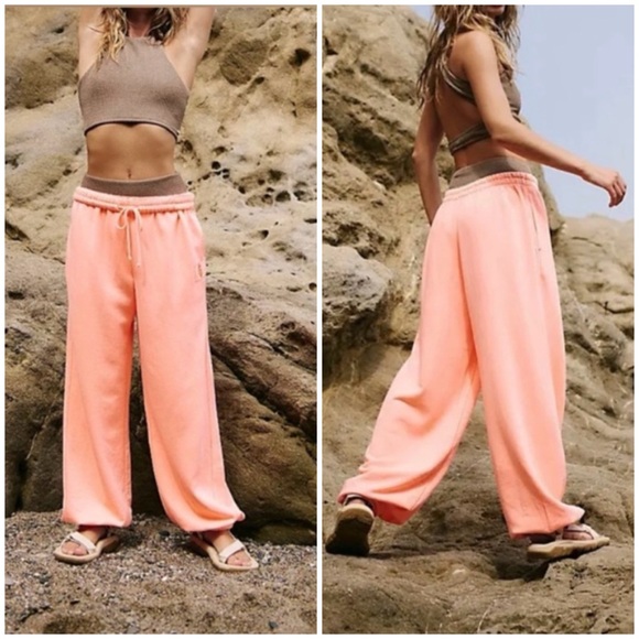 Free People Pants - NWT Free People FP Movement All Star Solid Pants - melon papaya - medium
